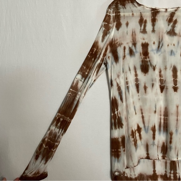Soft Surroundings Boho Tie Dye High Low Blouse Top Soft Comfy - Picture 12 of 12